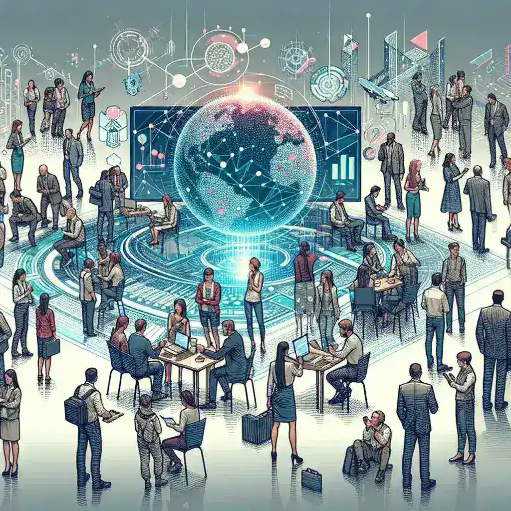 "Attendees engaging with cutting-edge technology at the latest tech conference, showcasing innovations and insights from industry leaders."