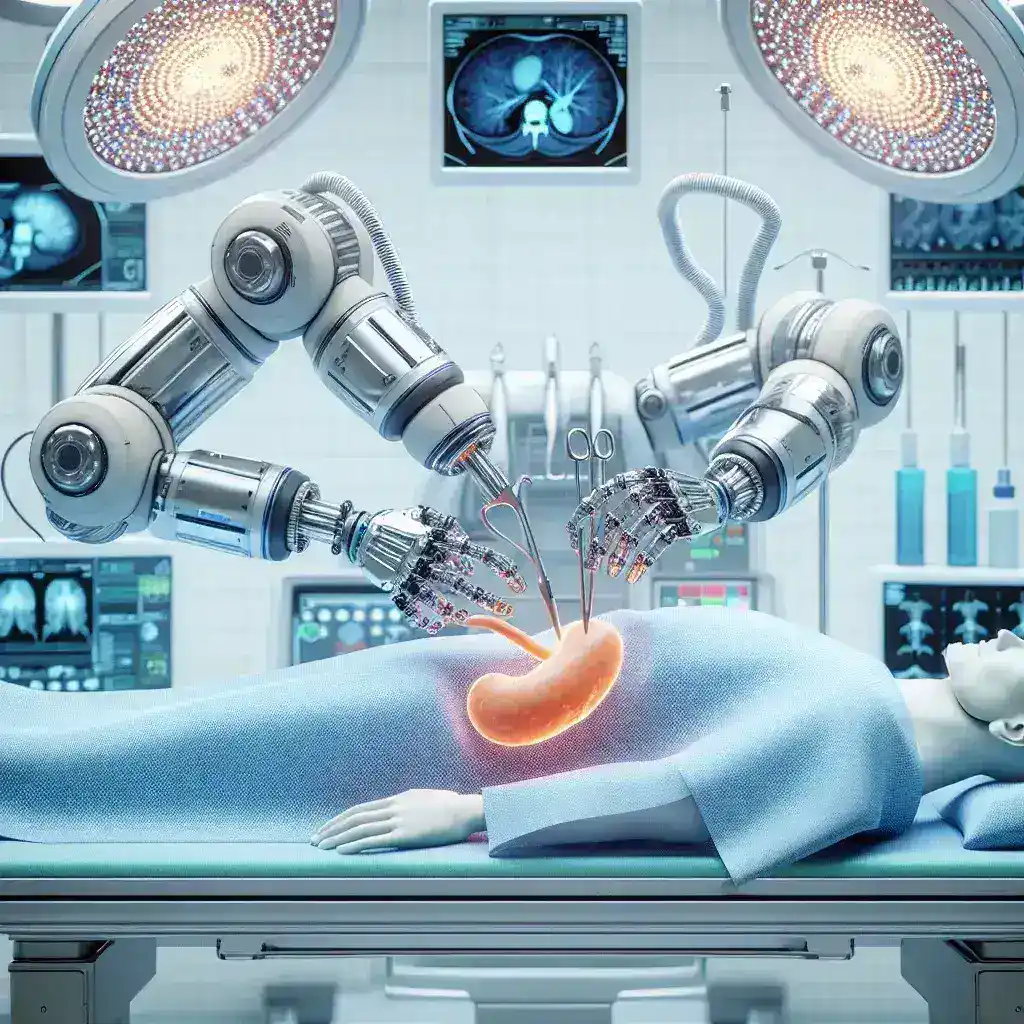 "Robotic surgery demonstration of autonomous gallbladder removal on lifelike models, showcasing advanced techniques and precision in minimally invasive procedures."